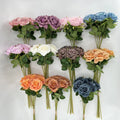 A-1521 Wholesale 7 Heads Silk Roses Wedding Decor Bridal Bouquet Brown Single Stem Artificial Rose Flower Bouquet