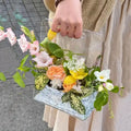 New Design Acrylic Clear Gift Flower Bags Transparent Valentine's Day Bouquets with Handle 18*11*25cm