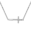 POLIVA Wholesale Joyas De Plata Minimalist Crystal Zirconia Jewelry Dainty 925 Sterling Silver Cross Necklace 18k Gold Necklace
