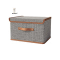 KUYUE Storage Bins with Lids Collapsible Closet Organizer Container Fabric Organizer Box with Handles