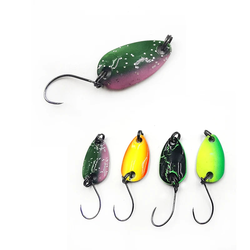 Alpha Hot Sale 22mm 2.3g Copper Spoon Fishing Lure Sinking Metal Spoon Lure for Trout for River Lake Stream
