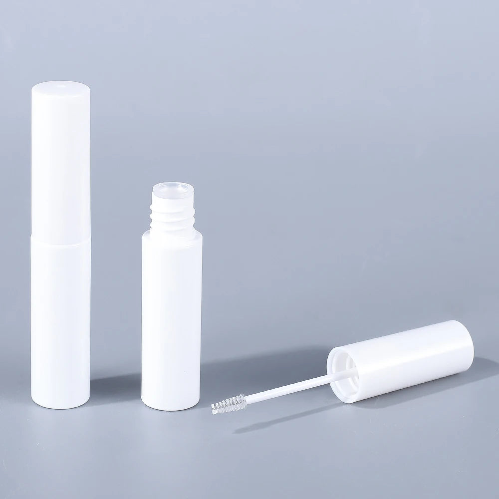 Empty 7ml Mascara Tube Packaging White Round PETG Wand Applicator Custom Logo Wholesale OEM Manufacturer