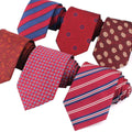 Custom Wedding Red Ties for Men Luxury Slim Floral Tie Suit Lapel Neckwear Cravats Vintage Striped Neckties for Business Banquet