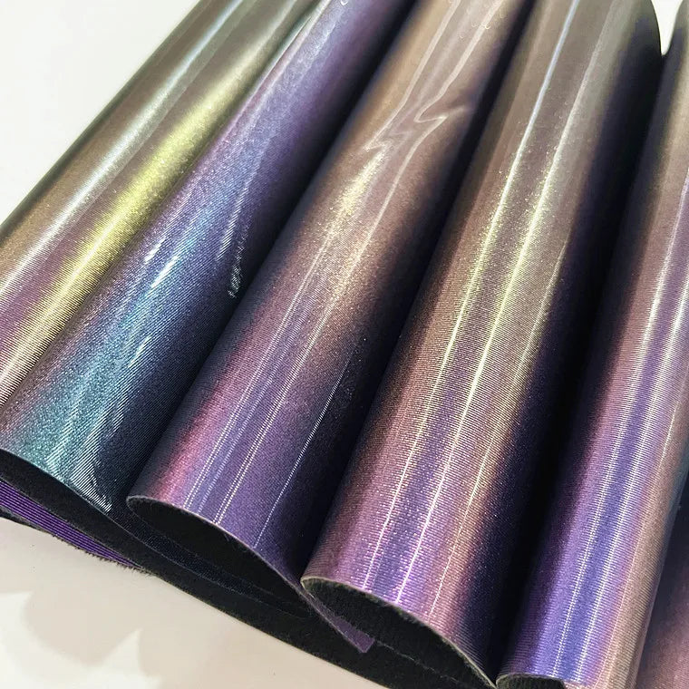 Holographic Imitation Radiant Color PU Leather Waterproof Fabric for Furniture Decorative Bag Dress-for Textile Craft Material