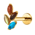 G23 Titanium Earrings Piercing Studs 16G Bar Opal Ear Stud Conch Helix Cartilage Tragus Fashion Labret Lip Pierc Jewelry