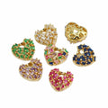 CZ8681 Unisex Dainty Gold-Plated Baguette CZ Micro Pave Heart Charm Pendants Classic Necklace Jewelry Children Orthodox