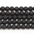 Natural Black Lava Rock Stone Beads 6-14mm Loose Beads for Essential Oil Diffuser and DIY Jewelry Lava Stone Jewelry
