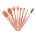 Hot-selling 8PCS Mini Makeup Brush Set Portable Travel Makeup Eye Shadow Brush Plastic Handle Brow Brush