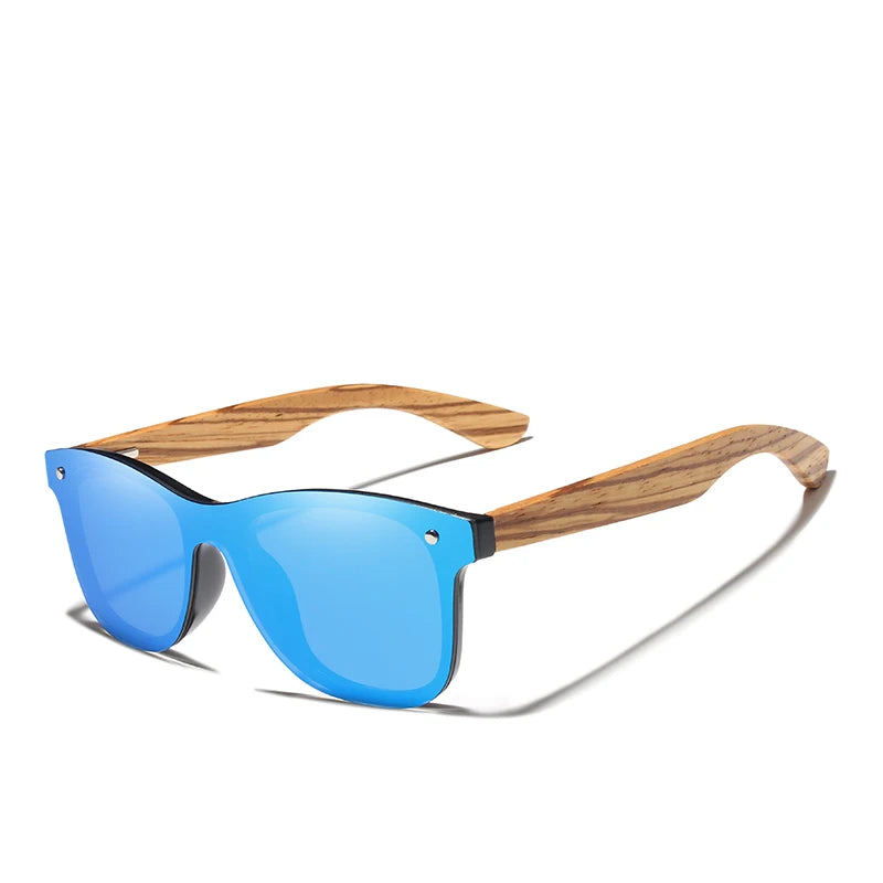 For KINGSEVEN 2024 Men's Designer Polarized Eyewear Custom logo Sunglasses Zebra Wooden Flat Lens Driving Glasses for Women 5504