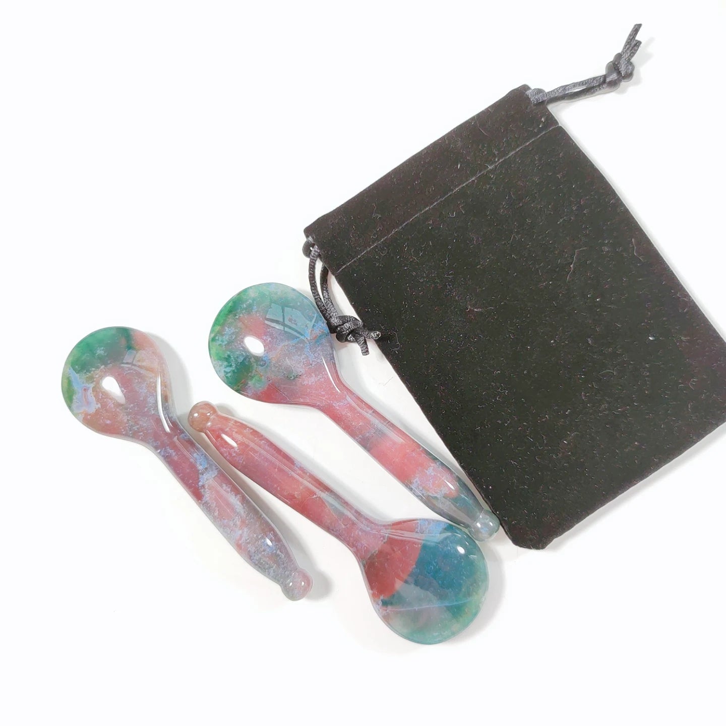 HY Cheap Price Indian Agate Spoon Facial Face Gua Sha Tool