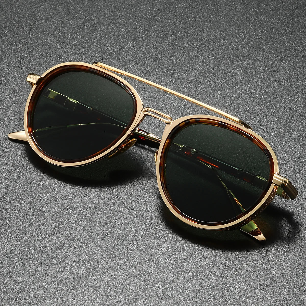 2025Retro Sun Glasses Women Sun Shade High Quality Eye Glasses Double Beam Fashion Punk Oval Metal Frame Designer Sunglasses Men