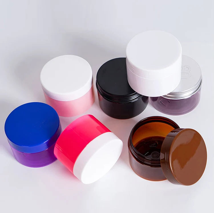 50ml 59*36 Empty Cosmetic Packaging clear Pet Plastic Cream Jar with Plastic Lid