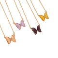 Popular Multicolor Glass Charm Luxury Woman Statement Lady Collar Butterfly Pendant Necklace