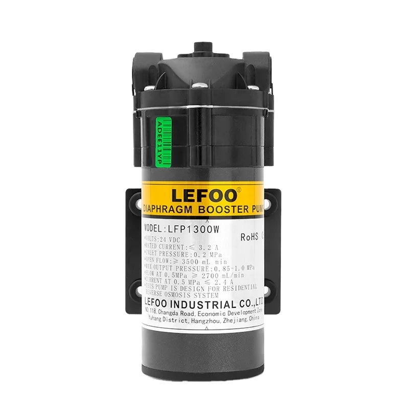LEFOO RO Pump 300 Gpd Long Lifetime Low Noise Low Vibration Diaphragm Booster Pump