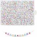 1400pcs White Letter Sorted Alphabet Beads Colorful Acrylic Letter Bead Kit for Jewelry Making