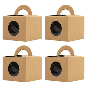 Sweet Cake Cookie Pastry Party Supplies Bakery Brown Kraft Paper Boxes Candy Treat Gift Packaging Disposable Foldable Food Grade
