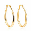 Women's Simple Big Geometric Hollow Round Hoop Earrings Gold Silver Color Fashion Metal Circle Drop Jewelry