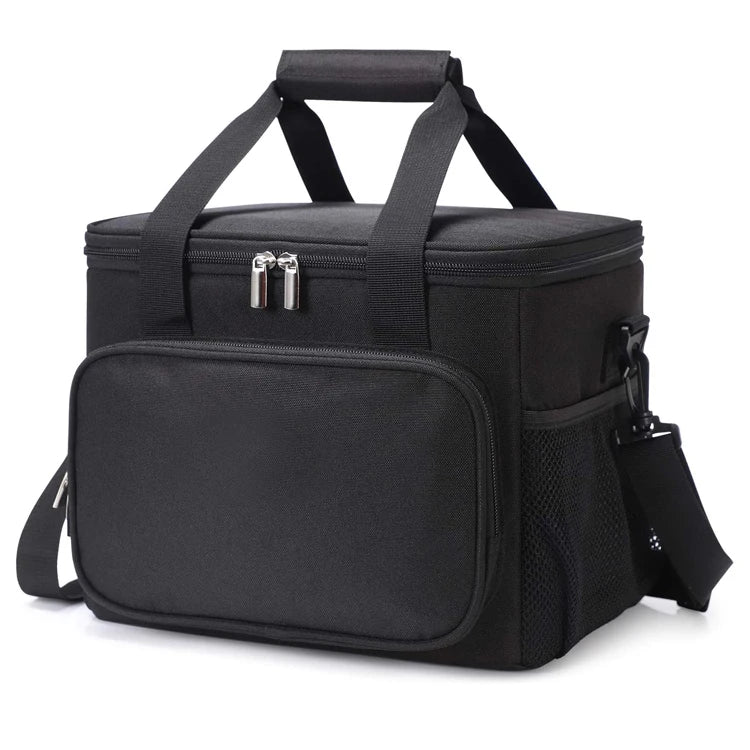 Folding Cooler Bag Collapsible Thermal Picnic Lunch Bags Insulated Washable with Strap for Ladies MegaBDM