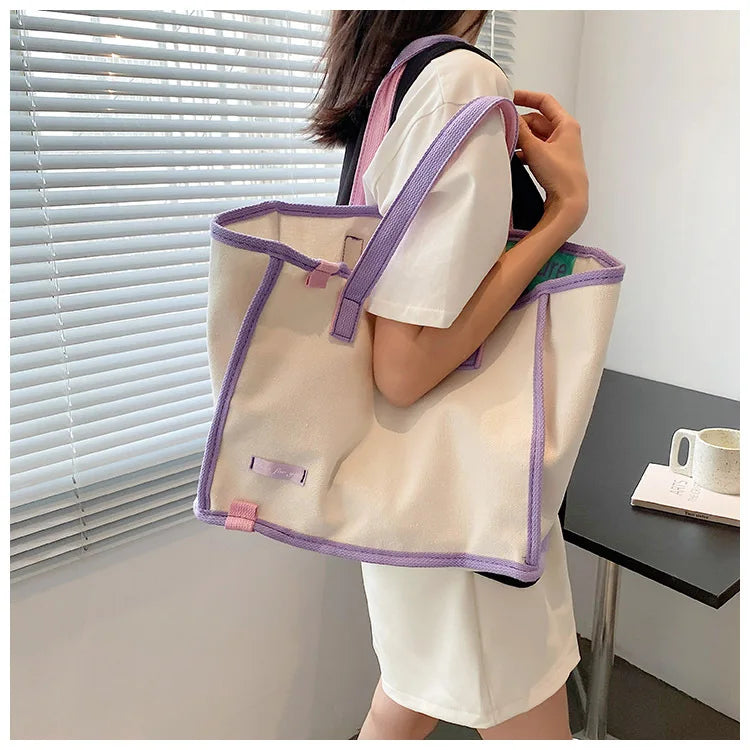 Customized Canvas Tote Bag Black Canvas Tote Bag Customaizable Cotton Canvas Active Lifestyle Sporty Tote Bag