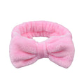 Custom Women Girls Yoga Fitness Spa Headband Makeup Facial Bow Knotted Hairband Adjustable Soft Absorbent Coral Fleece Headbands