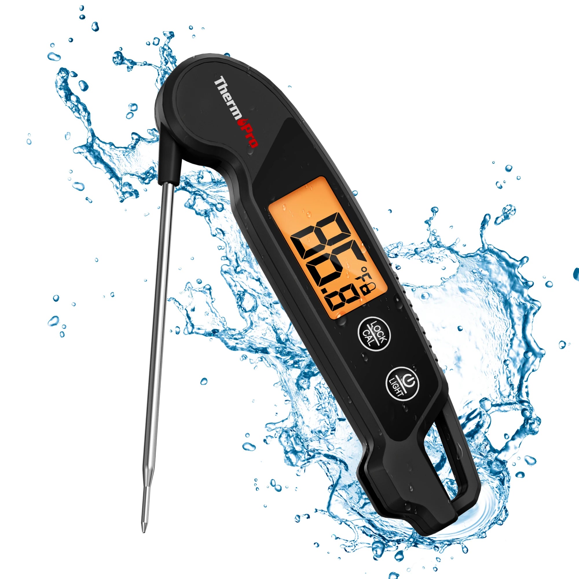 ThermoPro TP603 Fast Reading Temperature Digital Folding Meat Thermometer With LCD Display Waterproof Thermometer