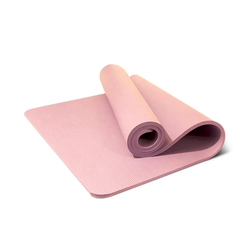 Thick Yoga Mat Fitness Exercise Mat NBR Yoga Mat With Carrying Strap