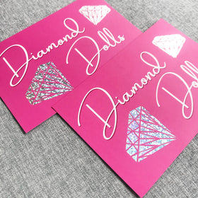 Custom Laser Foil Logo Shiny Diamond Design Business Cards with Laser Foil Logo Colorful Printing Business Cards for Branding