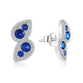QX Custom Luxury  Fine Jewelry 925 Sterling Silver Cubic Zirconia Wedding Engagement Party Classic Little Women Stud Earrings