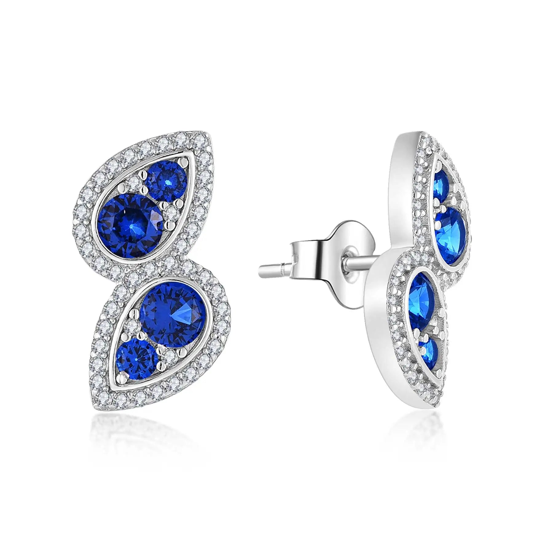 QX Custom Luxury  Fine Jewelry 925 Sterling Silver Cubic Zirconia Wedding Engagement Party Classic Little Women Stud Earrings