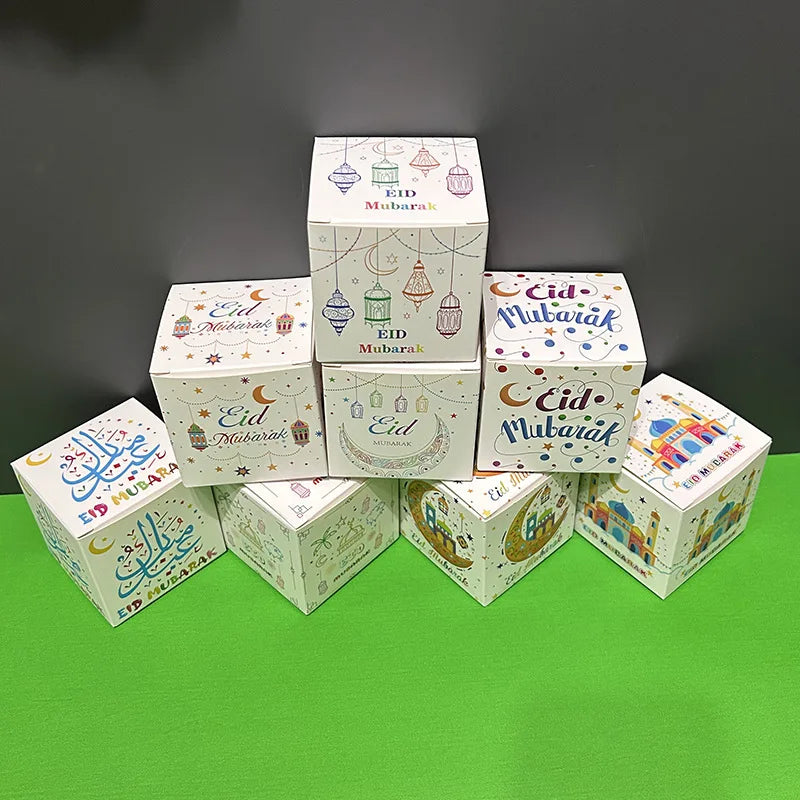 China Suppliers Yiwu Manufacturers Online Shop Wholesale Fancy Chocolate Sweet Cookie Eid Mubarak White Candy Boxes for Festival