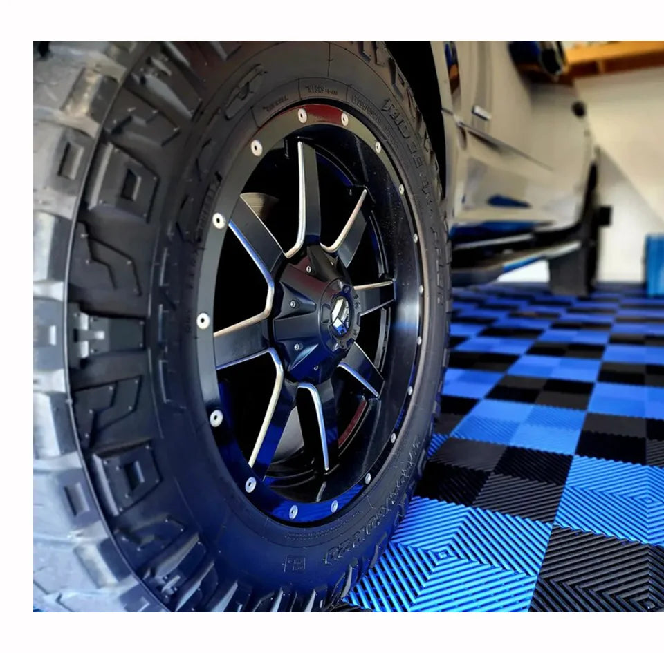 Cheap High Strength Car Wash Room Splicing Floor Mat Pp Plastic Interlocking Garage Tiles Flooring