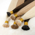 Wholesale Double Drawn Russian Pre Bonded  I Tips Hair Extensions Human Hair Micro Links Itip Human Hair Extensions