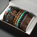 Cross-Border 11-Piece Set Trendy Men's Women's Bracelets Coconut Shell Wooden Beads String Beads Polymer Clay Pearls Stone