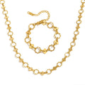 MICCI Luxury Waterproof 18K Gold Plated Fashion Jewelry Sets Necklaces and Bracelet for Women