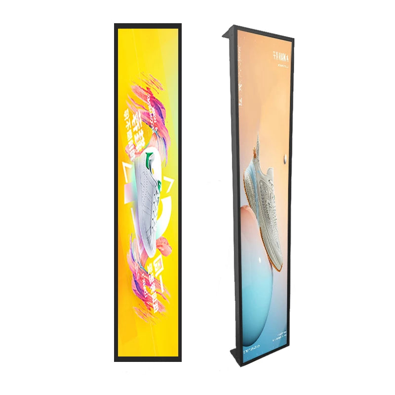 Window Shopping Mall 42.9 Inch Vertical hang Stretch bar Screen With 4K Resolution Slim Size Top Window Signage