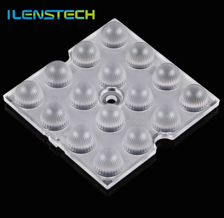 16W 4x4 30 Degree Led Lens Convex Module Lens for Flood Light Show Light