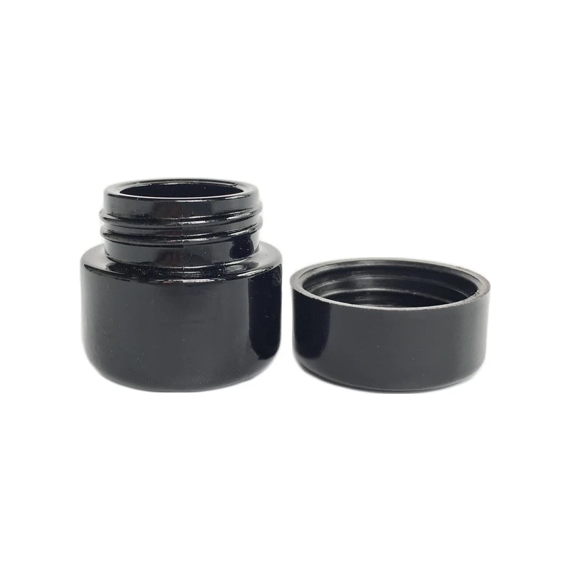 5ml Wax Oil Glass UV Sauce Jar Stash Container With CRC Black Lid