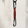 19.5cm Paracord Carabiner Keychain Lanyard Clips for Keys-Hard-Wearing with 6cm Black Aluminum Carabiner