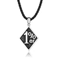 SS8-091P Stainless Steel 1% Locomotive Club Pendant Chain Necklace Men Jewelry