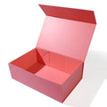 Custom Pink Empty Luxury Storage Gift Boxes Package Box for Shoe/clothing Paper Rigid Cardboard Magnetic Folding Clothing Box