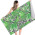 Popular Small MOQ Polyester Material Custom Design Quick Dry Sand Free Two Sides Print Beach Towel