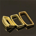 Solid Brass Belt Keeper D Shape Belt Strap Loop Ring Buckle for DIY Leather Craft Bag Strap Belt Garment Luggage Purse 4 Sizes