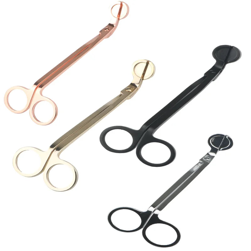 Custom Engraved Stainless Steel Candle Scissors Wick Trimmer Cutter Silver Gold Logo DIY Grade Candles Fragrance Accessories