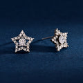 Wholesale Earrings Jewelry Rhodium Plated Cubic Zirconia Star Stud Earring 925 Sterling Silver Fine Jewelry Earrings