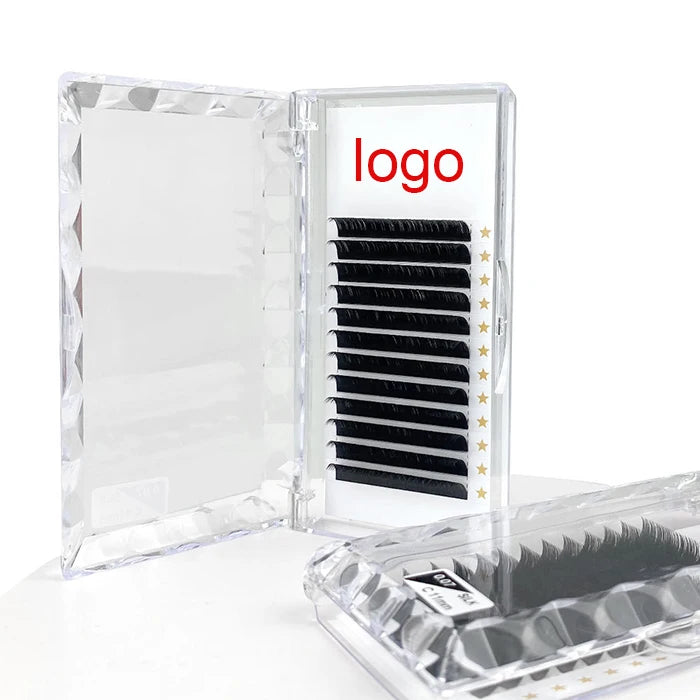 Matte Black Eyelashes Extensions Trays Easy Fan Lash Extension Volume Eyelash Extension