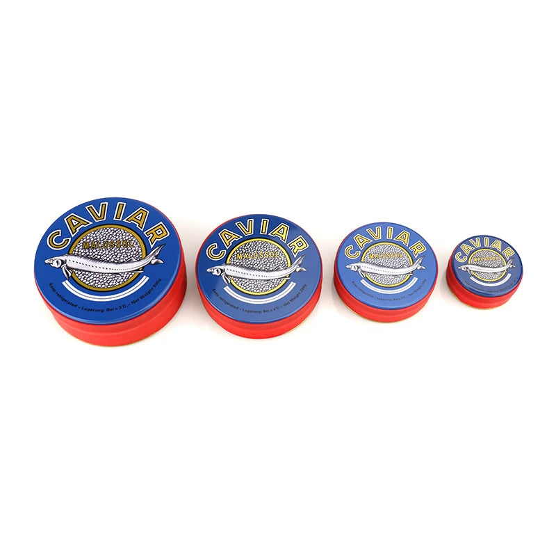 Professional Factory Food Grade Tinplate Cans & Tin Boxes for Caviar Packaging with Customized Color & Printing