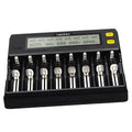 Universal C8 Intelligent Battery Charger with LCD Display 8 Slots for 18650 26650 21700 18350 AA AAA Lithium Ion NiMH Battery