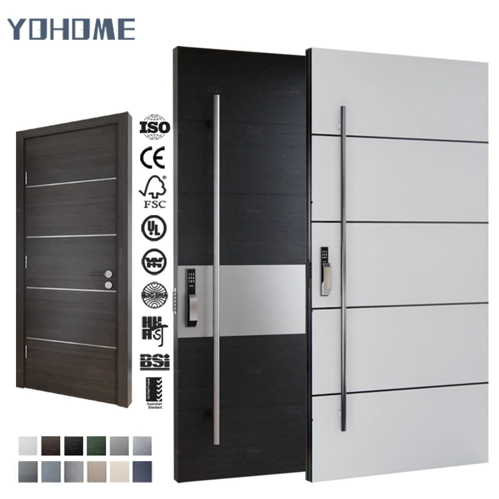 Italian Latest Modern House Door Design Gone Groove Design Safety Main Entryway Metal Security Armored Doors