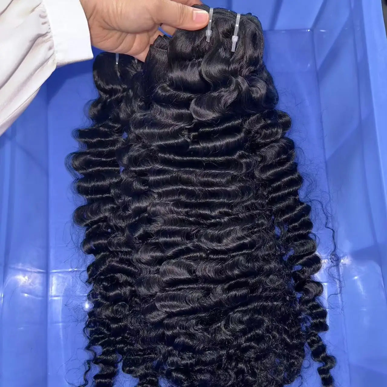 Wholesale 100% Human Braiding Hair Bundle Unprocessed Raw Bulk Human Hair Natural Black Burmese Curly Hair
