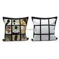 Home Used Sublimation 9 Panel Pillow Case Personalized Design Sofa Throw Cover With Black Backside
